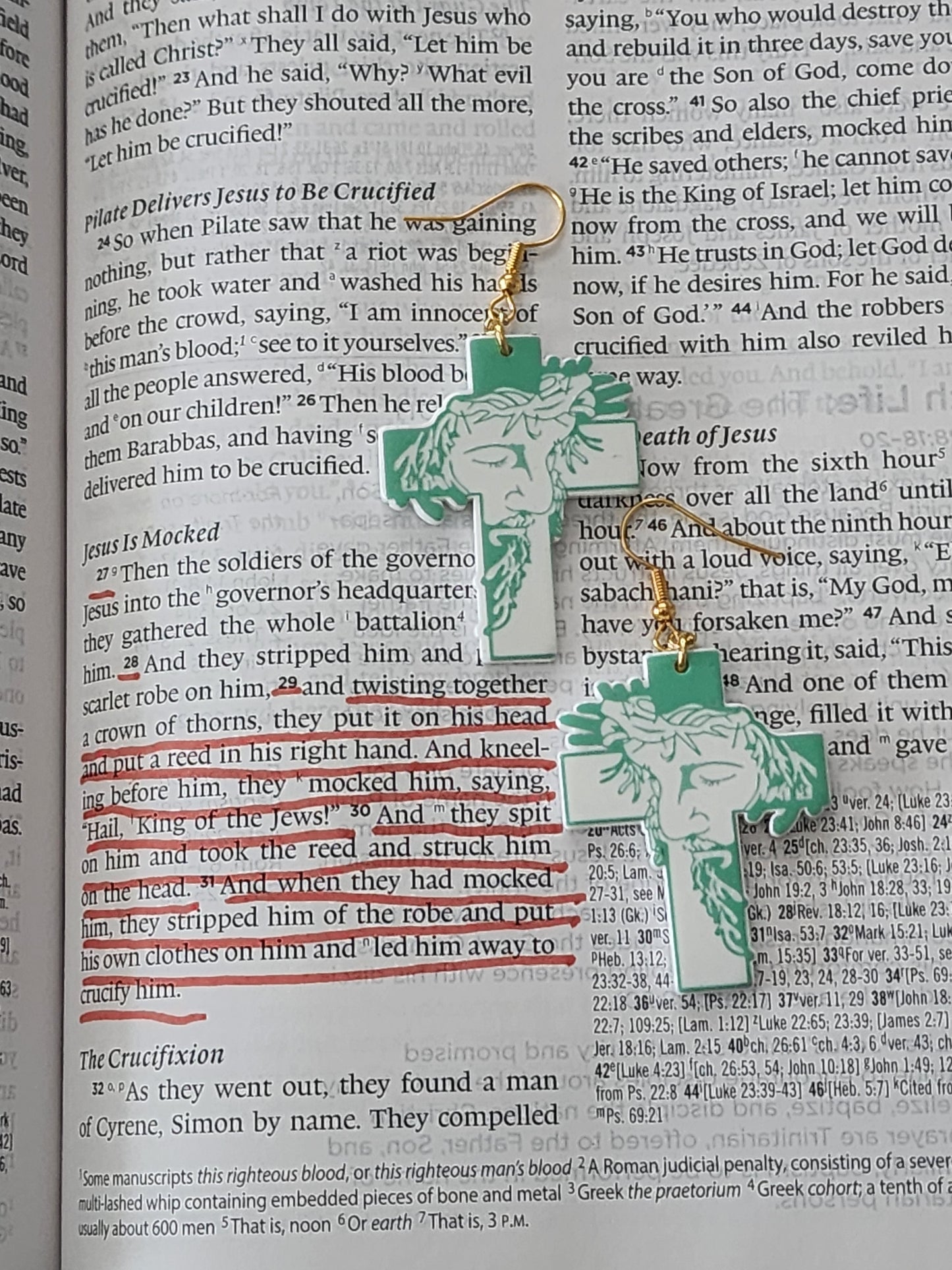 Jesus Cross Earrings